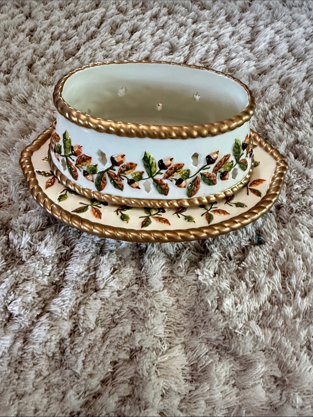 Colonial Home 8oz jar Candle Base & Matching Shade